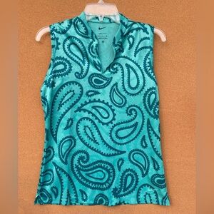 Nike Blue Fitted Golf  Polo